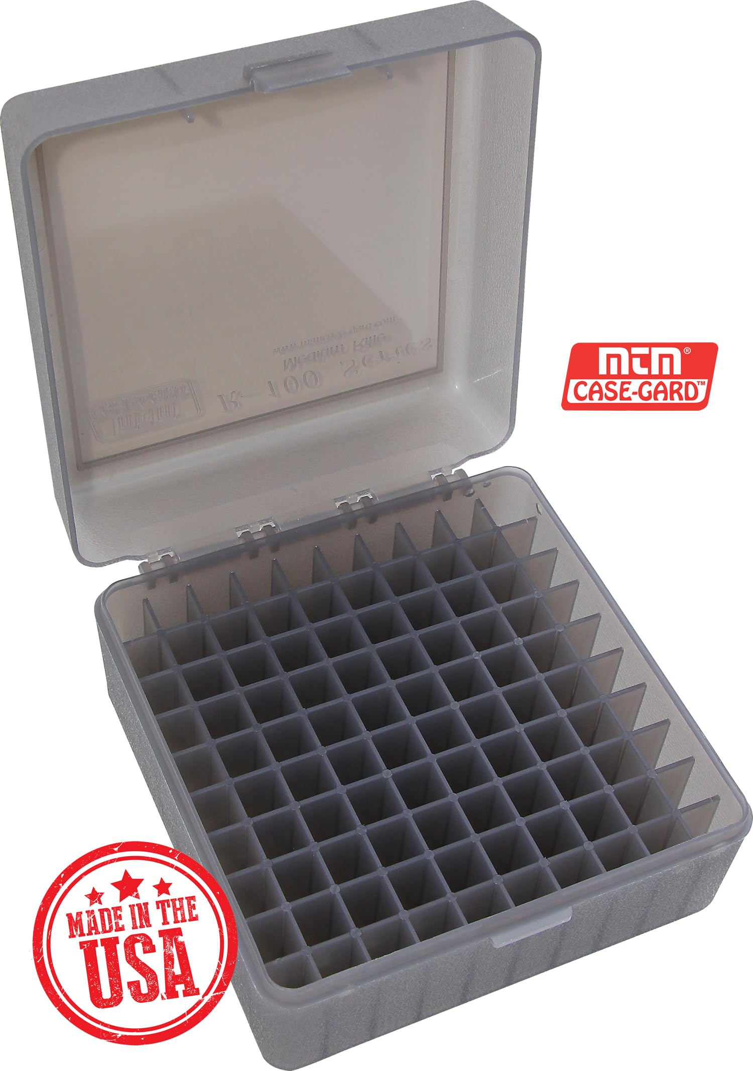 Amazon.co.jp: MTM 蓋つき弾薬ケース ライフル弾 100発収納 22-250 308